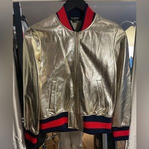 Gold Bomber Jacket - Fashion Nova - Size Small